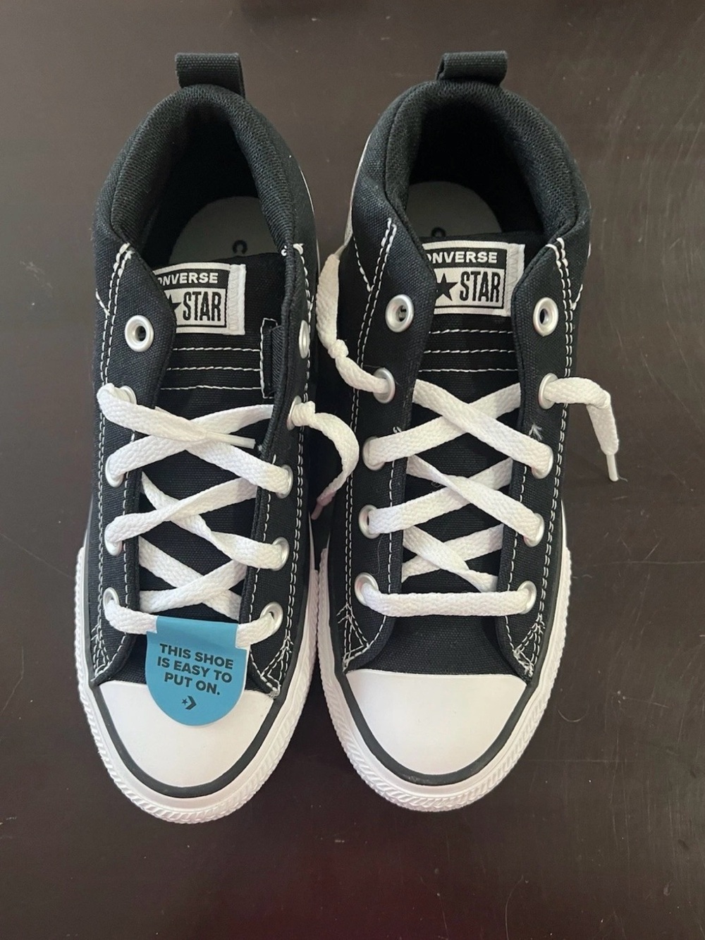 Converse Kids Black and White Low-Top Sneakers